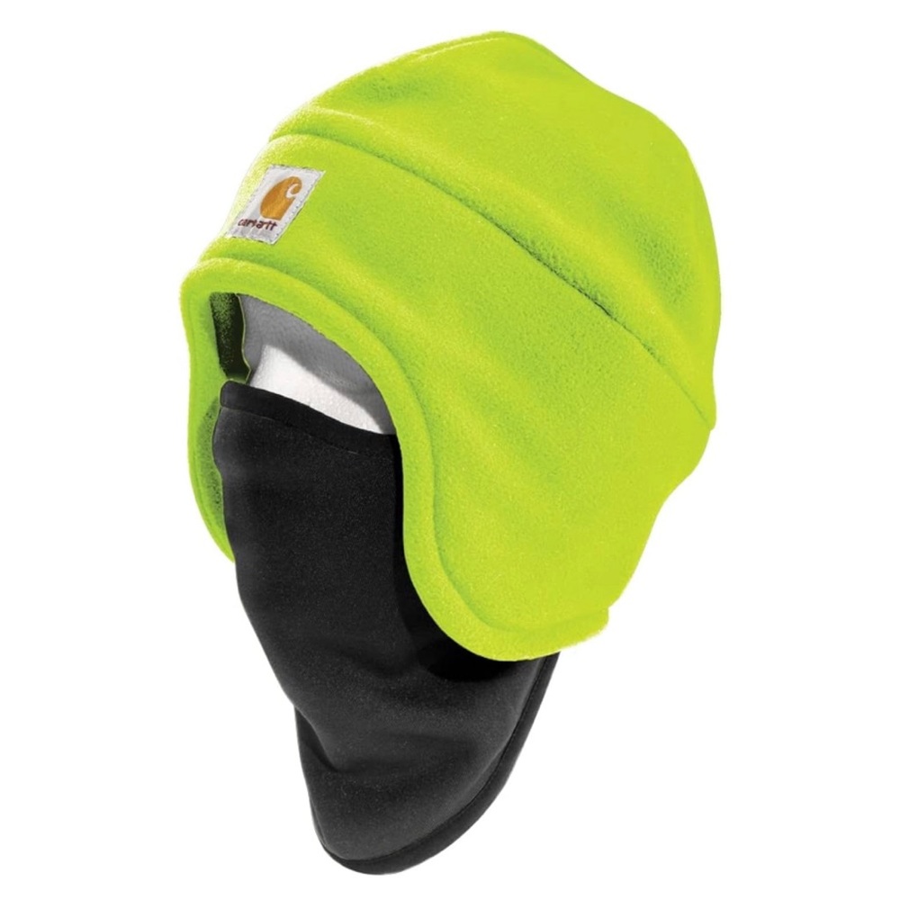 Carhartt Brite Lime & Black Fleece 2 in 1 Hat
